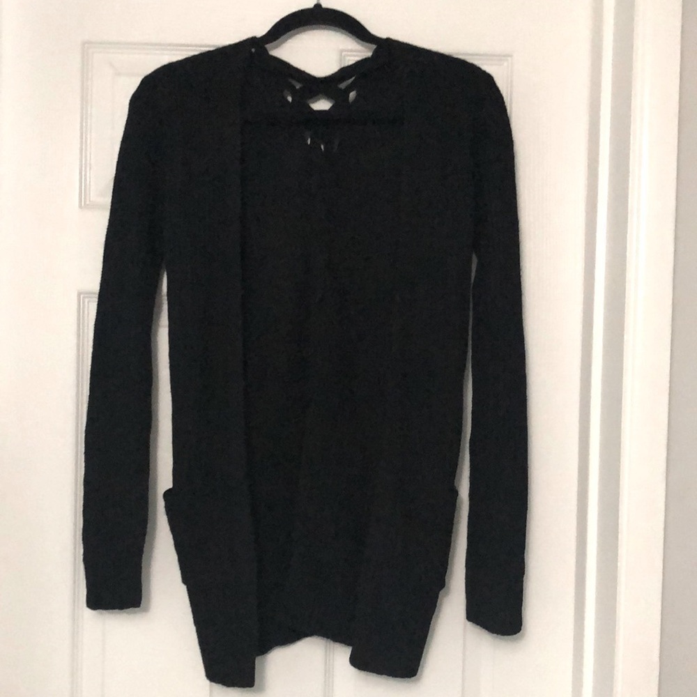 Pacsun Black Open Front Sweater Size Small